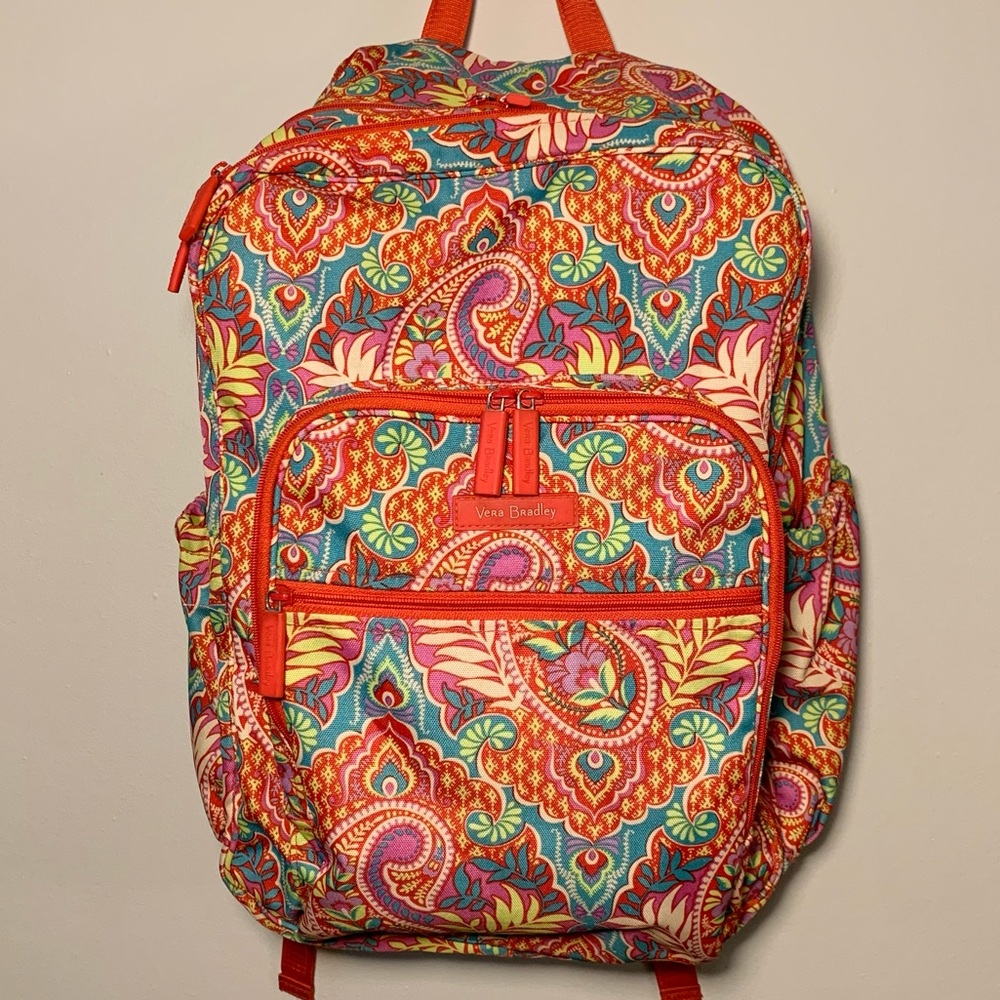 Vera Bradley Campus Backpack, Paisley in Paradise